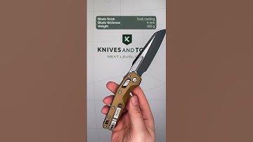 Microtech MSI Standard Issue 210 1FLTA, Two Tone Black M390MK, Fluted Tan Aluminum pocket knife
