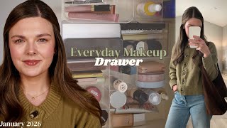 First Everyday Makeup Drawer of 2026! GRWM, Picking New Makeup, & A Quince Try On 🤍 screenshot 3