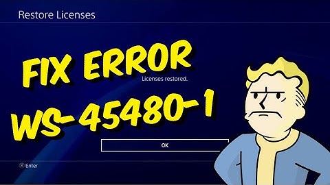 How To Fix PS4 Error WS-45480-1