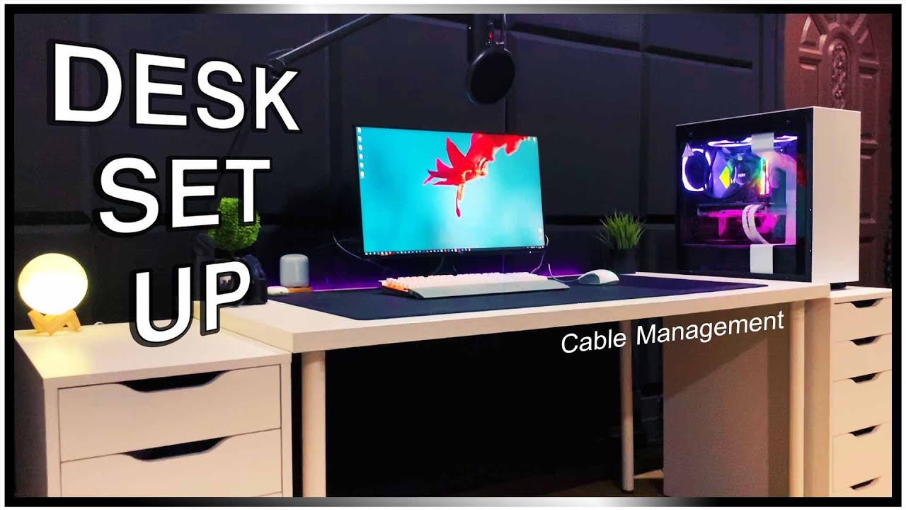 จัดสายไฟ  New  จัดโต๊ะคอม-เก็บสายไฟ | My First Dream Desk Setup - Cable Management