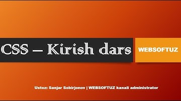 CSS kirish