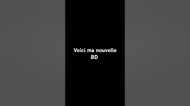 voici ma nouvelle BD