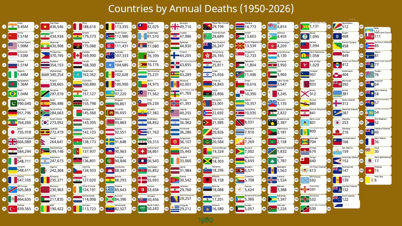Mortality Rate By Country 2025
