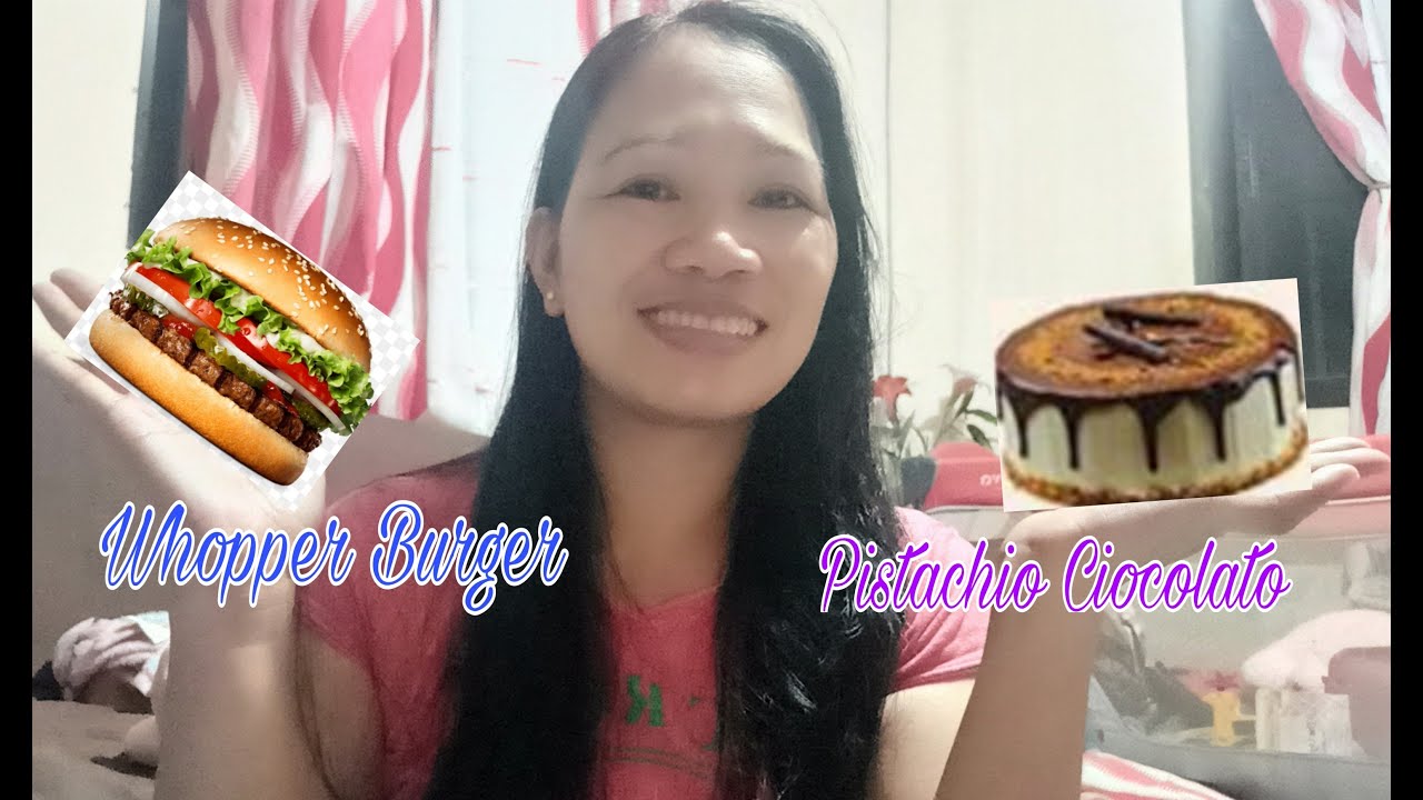 Mukbang Burger King//Honest review of Caramia cake Pistachio Ciocolato