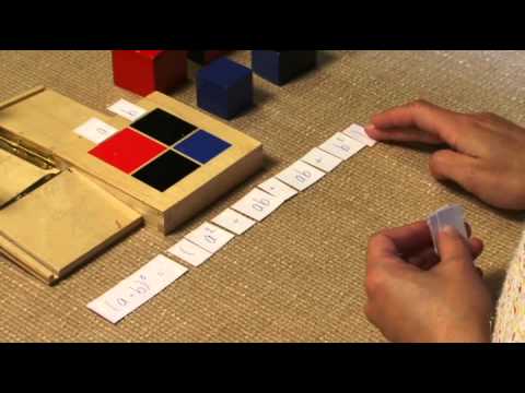 Algebraic Expression of the Binomial Cube (Montessori Elementary Math)