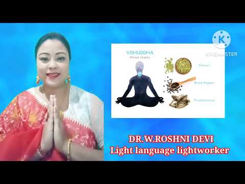 Throat chakra healing with herbs energy