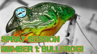 First Spray Session: BULLFROG DIVER!