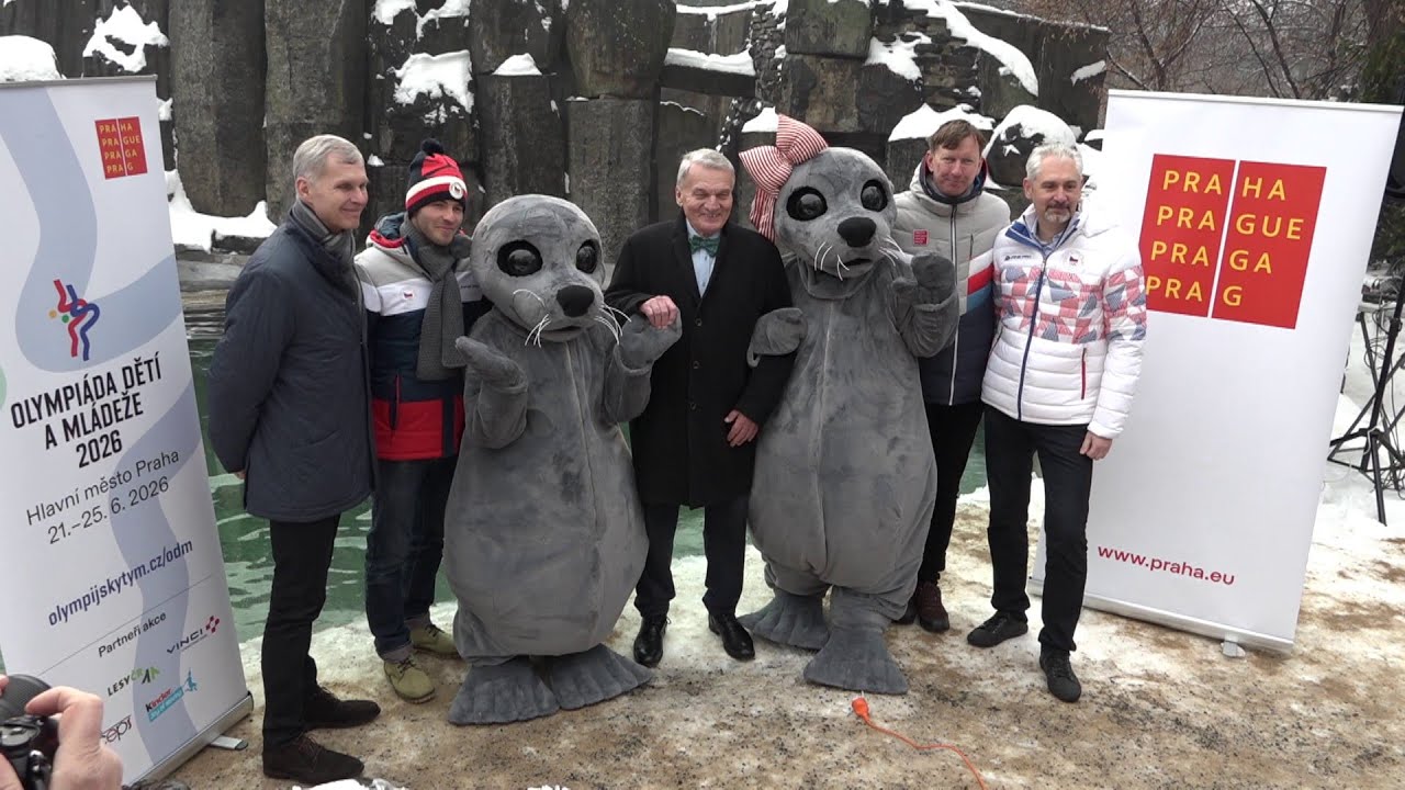 Maskoty Olympiády dětí a mládeže jsou dva lachtani