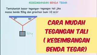 Menentukan Tegangan Tali ( Keseimbangan Benda Tegar ) - Fisika