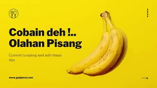 Contoh Iklan pisang nugget, Promosi Keripik Pisang, Pisang Goreng, Pisang Coklat, olahan pisang
