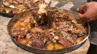 Discover the Traditional Secret: Cooking Lamb in a Balkan Wood Fire Oven 🔥