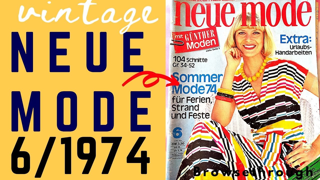 Vintage Neue Mode 6/1974 German Sewing Pattern Magazine | Like