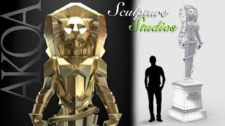 Gold Future Lions 2018 Statue by Sculpture Studios