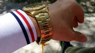 Часы мужские Invicta покрытие золотом 18 карат корпус 43,5мм хронограф цена 190$