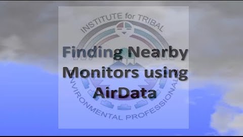 Using AirData to Locate Nearby Monitors and their Summary Data