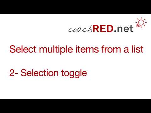 2- Selection toggle