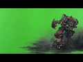 Green screen footage transformers car transformation to robot