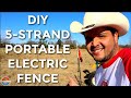 DIY PORTABLE ELECTRIC FENCE (NETTING)!!! Works Better Than Anything You Can Buy!