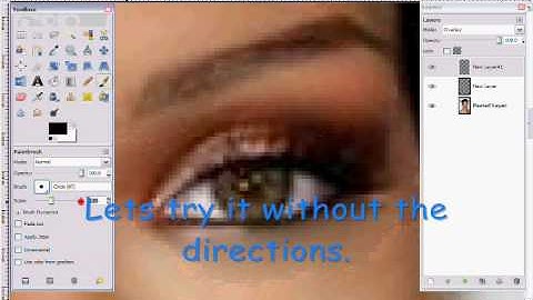 Gimp 2.6 makeover Tutorials - Eyeliner and Eyeshadow