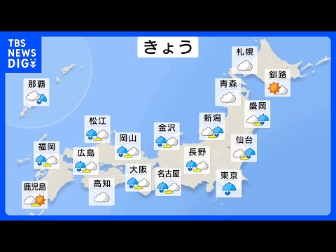 【きょう24日の天気】台風30号と前線の影響で沖縄・九州～東北の広範囲で雨に　台風は週明けにかけ九州に接近し“過去3番目に遅い”上陸となる可能性｜TBS NEWS DIG