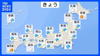 【きょう24日の天気】台風30号と前線の影響で沖縄・九州~東北の広範囲で雨に 台風は週明けにかけ九州に接近し“過去3番目に遅い”上陸となる可能性|TBS NEWS DIG