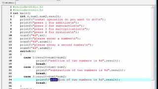 How to create a simple calculator in C programming
