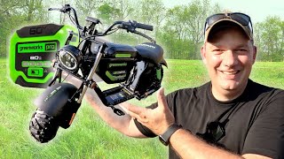 ALL NEW Greenworks 60v Stealth All Terrain MINI BIKE  Full Assembly And First Impressions!