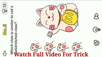 Brain Out Level 5 which claw is similar to Cat