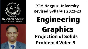Projections of Solids: Pentagonal Pyramid resting on HP on slant edge Problem 4
