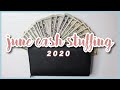 june cash envelope & sinking fund STUFFING #1 | dave ramsey inspired | 19-year-old low income