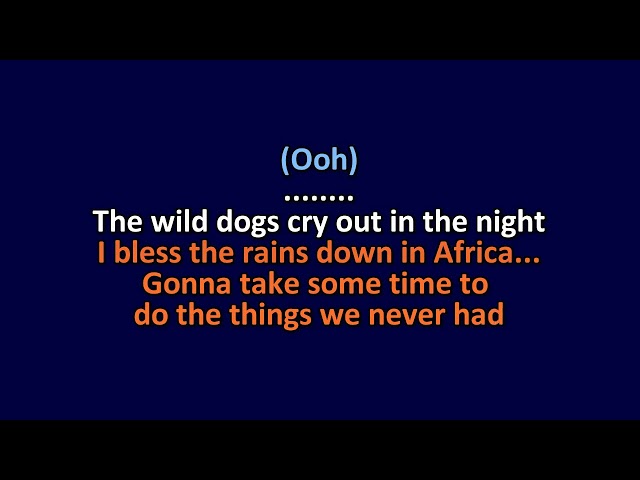 Toto - Africa - Karaoke Instrumental Lyrics - ObsKure class=