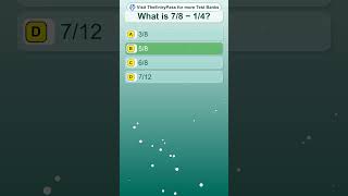 What is 7/8 − 1/4