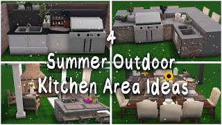 4 Summer Outdoor Kitchen Area Ideas | Welcome to bloxburg | Backyard Ideas