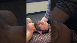 Gentle cervical adjustment C7 PLI #chiropractic #asmr #bodywork  @DrDavidRussPDX