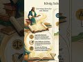 König Salomon: Weisheit, Reichtum und Bau des Tempels