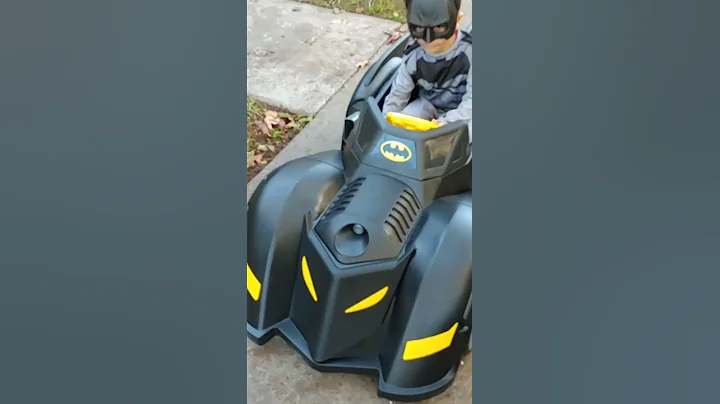 Little Batman Drives His Batmobile #shorts