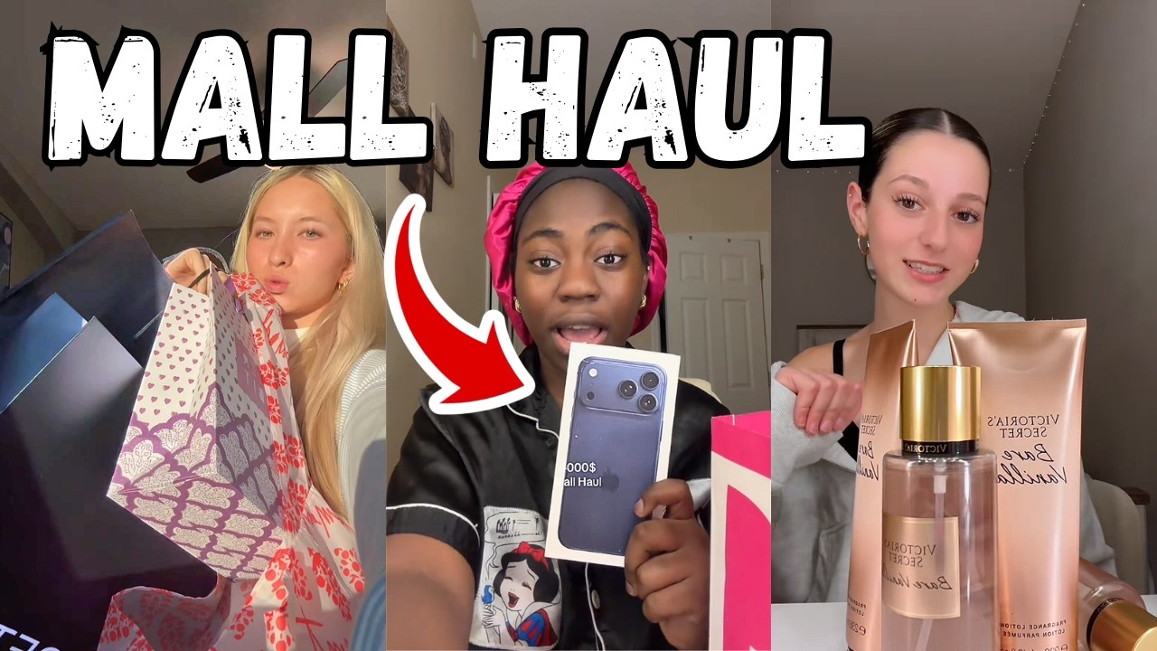 Подборка видео из TikTok с покупками из торгового центра 🛍️✨ Девушки показывают, что они купили