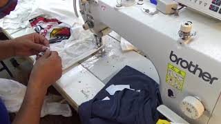 Back tape top stitch with main label