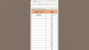 كيفية حساب النسبة المؤوية على برنامج اكسل مايكروسوفت
