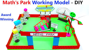 maths park working model - diy - maths project - howtofunda @craftpiller