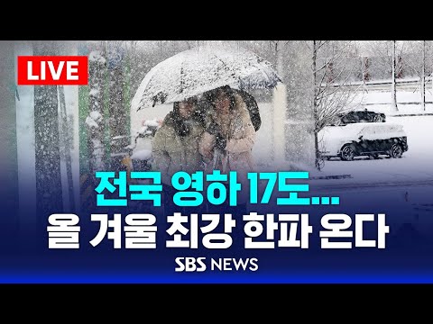 &amp;#39;올 <strong>겨울</strong> 최강 한파&amp;#39; 모레까지 최대 30cm <strong>눈</strong> 더 내린다..이 시각 출근길 상황 / SBS