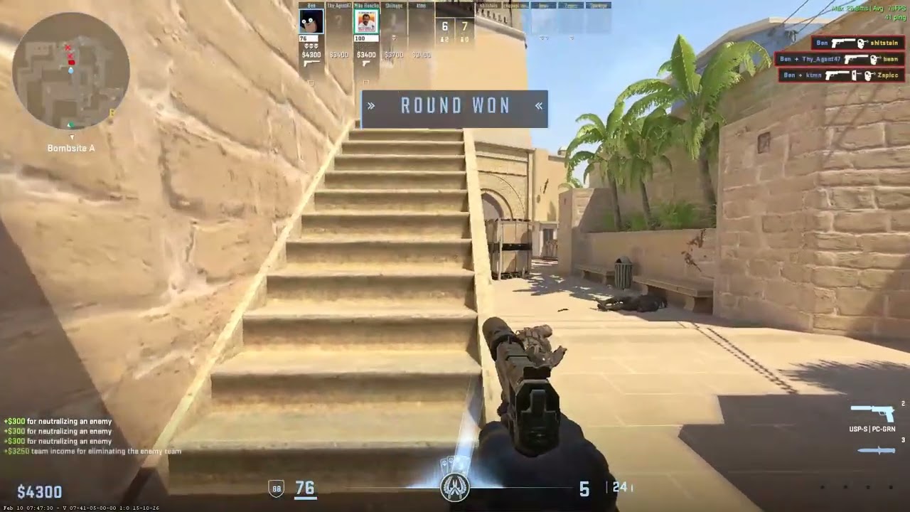 Tri-Collateral Headshot USP-S Kill… (CS2) (