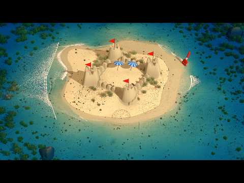 Real Tactile Feel! | Build Sandcastles by Gentle Tides on Sunny Shores | Sandcastle