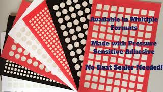 Pattern Adhesive Silicone Mats, 10 mil, 384-well Square, Colored Adhesive