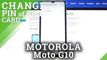 Motorola Moto G10 - Set SIM PIN on SIM Card