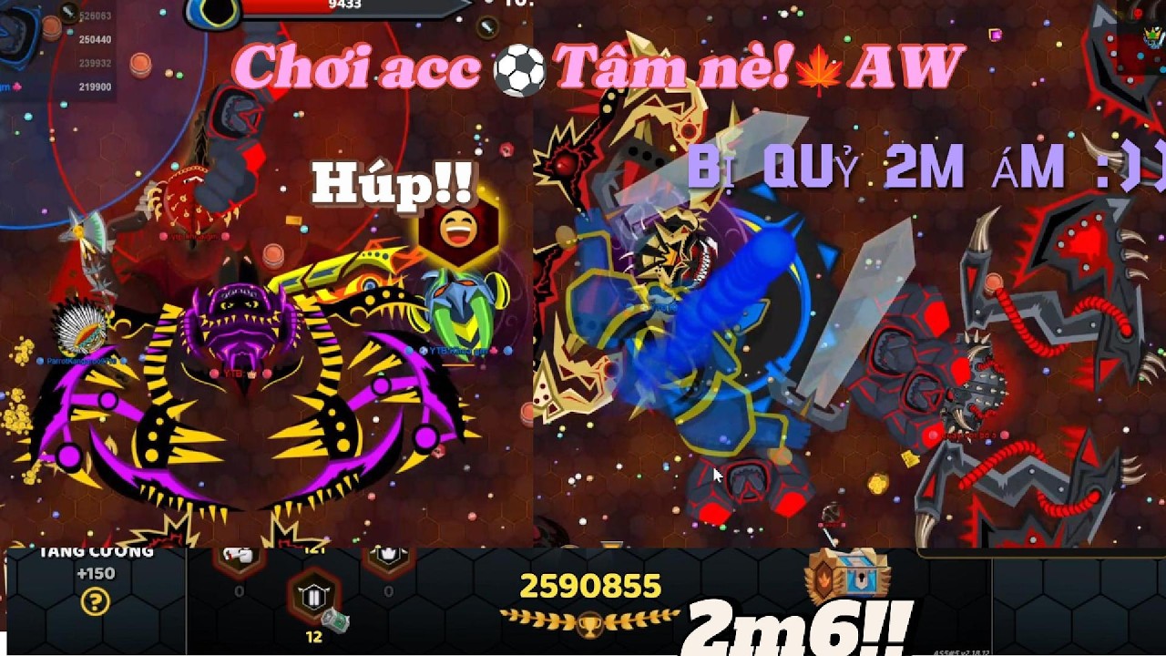 Evowars.io Mùng 1 tết rv acc ⚽Tâm nè!🍁AW Lụm 2M6 với màn solo mega mãn nhãn của "Ô Hoàng Mega"!!(sĩ)