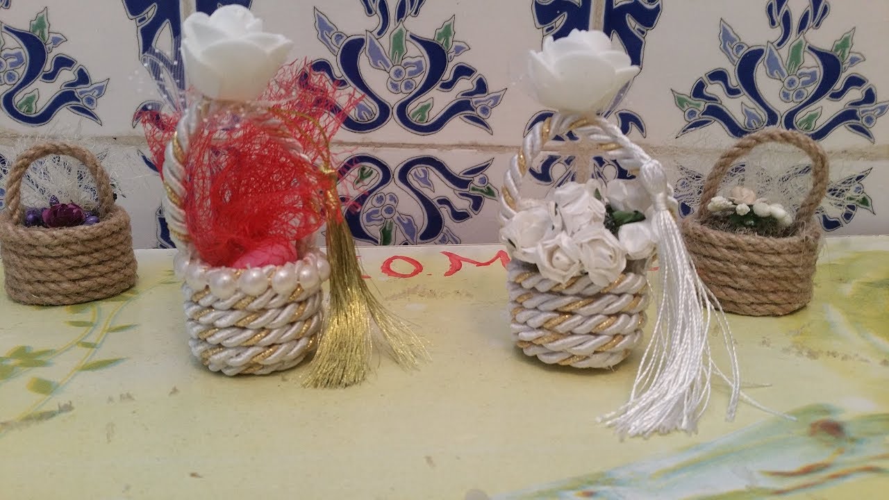 توزيعات العروس :  طريقة سهلة صنع سلات لدراجي خاصة بالاعراس موديل جديد راقي