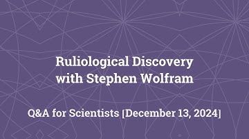 A Ruliological Discovery with Stephen Wolfram