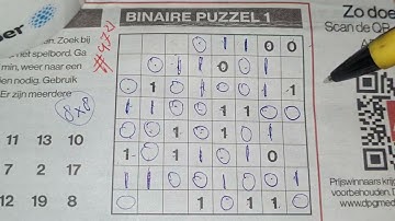 (#4721) Saturday. Binary01 Sudoku puzzle. Bonus Extra edition. 06-18-2022 Extra part 2 of 3