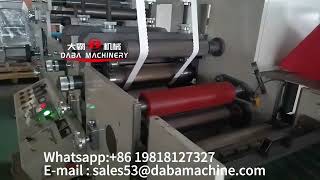 Three-color stack flexo  printing with conveyor table